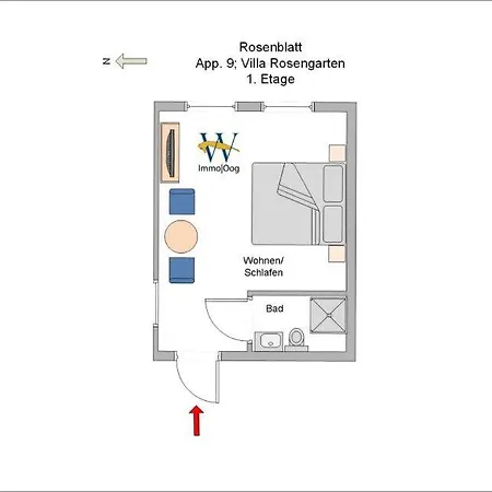 Ferienwohnung 9 Rosenblatt - Schones Einraum Wangerooge